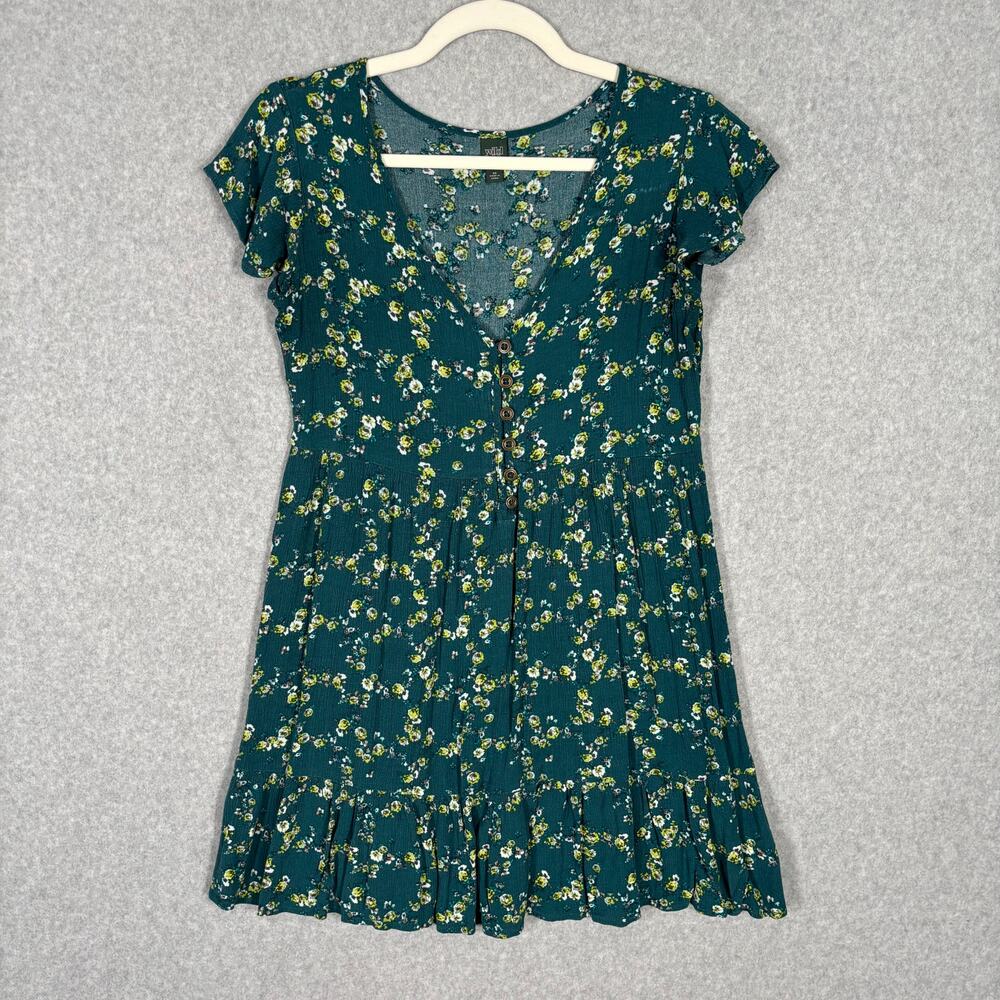 Wild Fableโ Dress XS Floral Gauzey Tiered Skater Y2K Babydoll Cottage Farmhouse